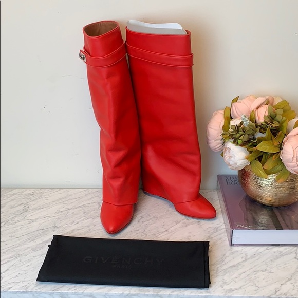 red givenchy shark boots